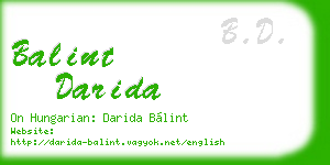 balint darida business card